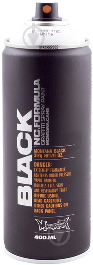 Фарба аерозольна Montana BLACK 9105 білий мат 400 мл - фото 1
