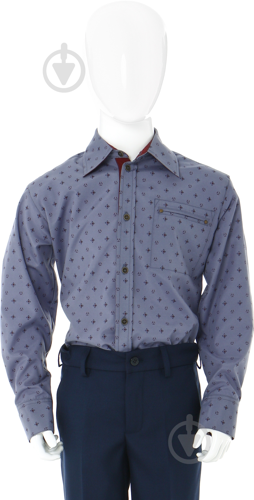 Сорочка р. 34/140 синій 310 - фото 1