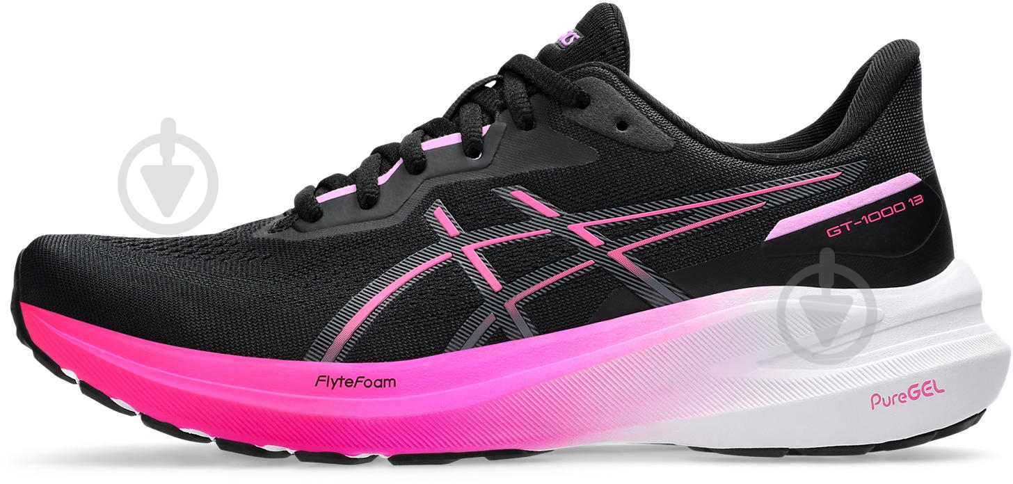 Кроссовки женские Asics GT-1000 13 1012B663-005 р.37 черные с розовым - фото 2