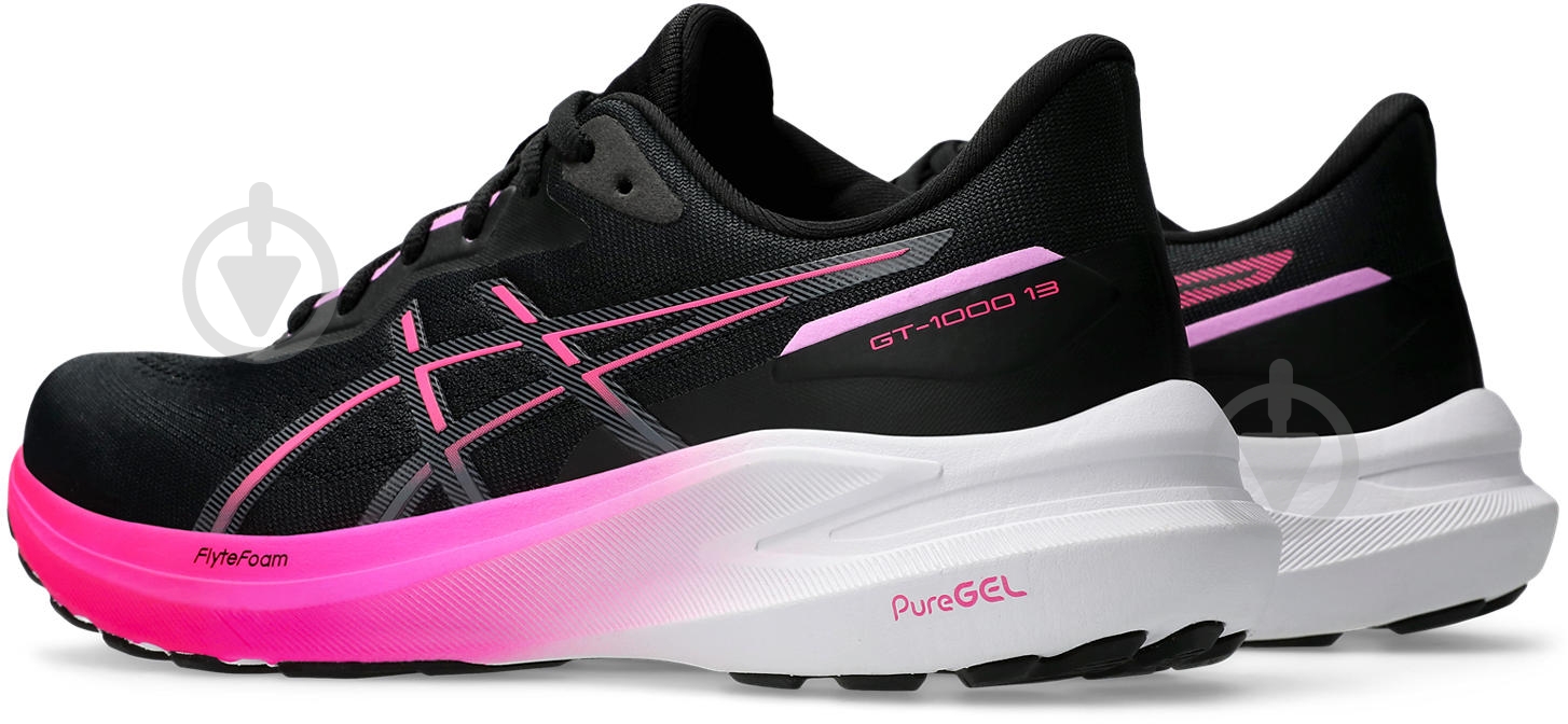 Кроссовки женские Asics GT-1000 13 1012B663-005 р.37 черные с розовым - фото 5