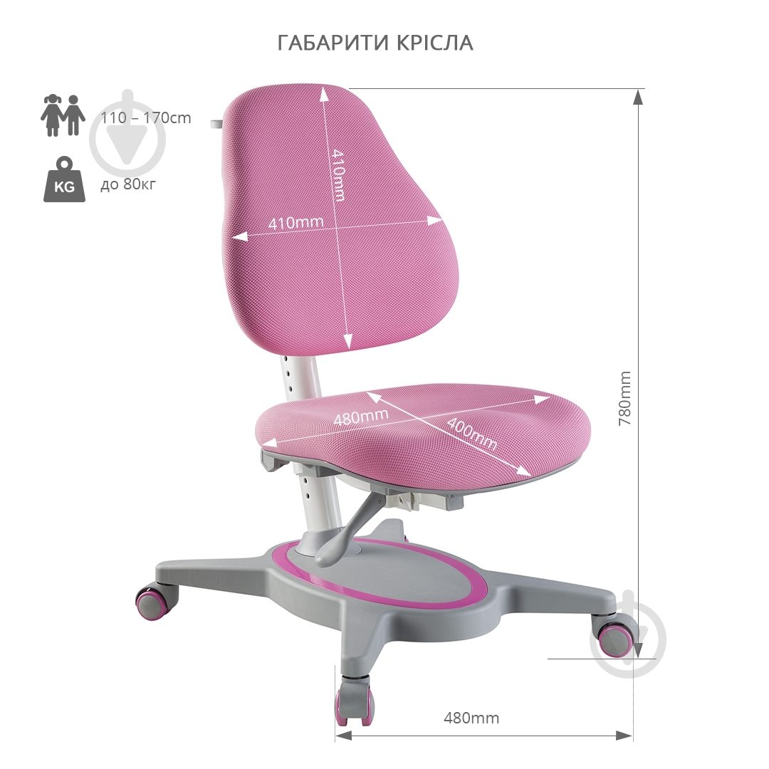 Кресло детское FunDesk Primavera I розовый - фото 5 Кресло детское FunDesk Primavera I розовый - фото 5