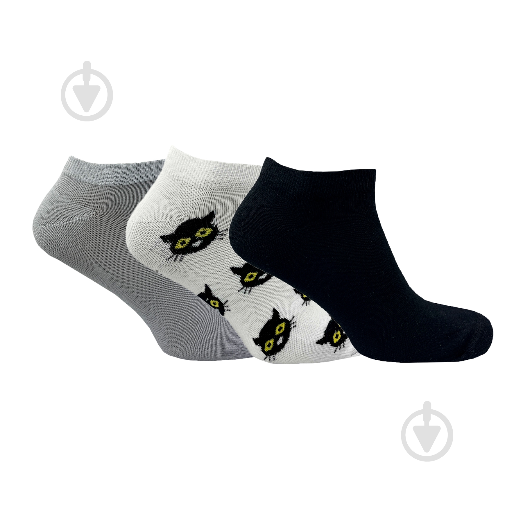 Набір шкарпеток чоловічих Premier Socks Короткі однотонні р.27 чорний/білий/сірий 3 шт. - фото 1 Набір шкарпеток чоловічих Premier Socks Короткі однотонні р.27 чорний/білий/сірий 3 шт. - фото 1