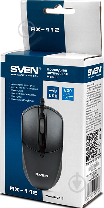Миша Sven RX-112 USB black - фото 5 Миша Sven RX-112 USB black - фото 5