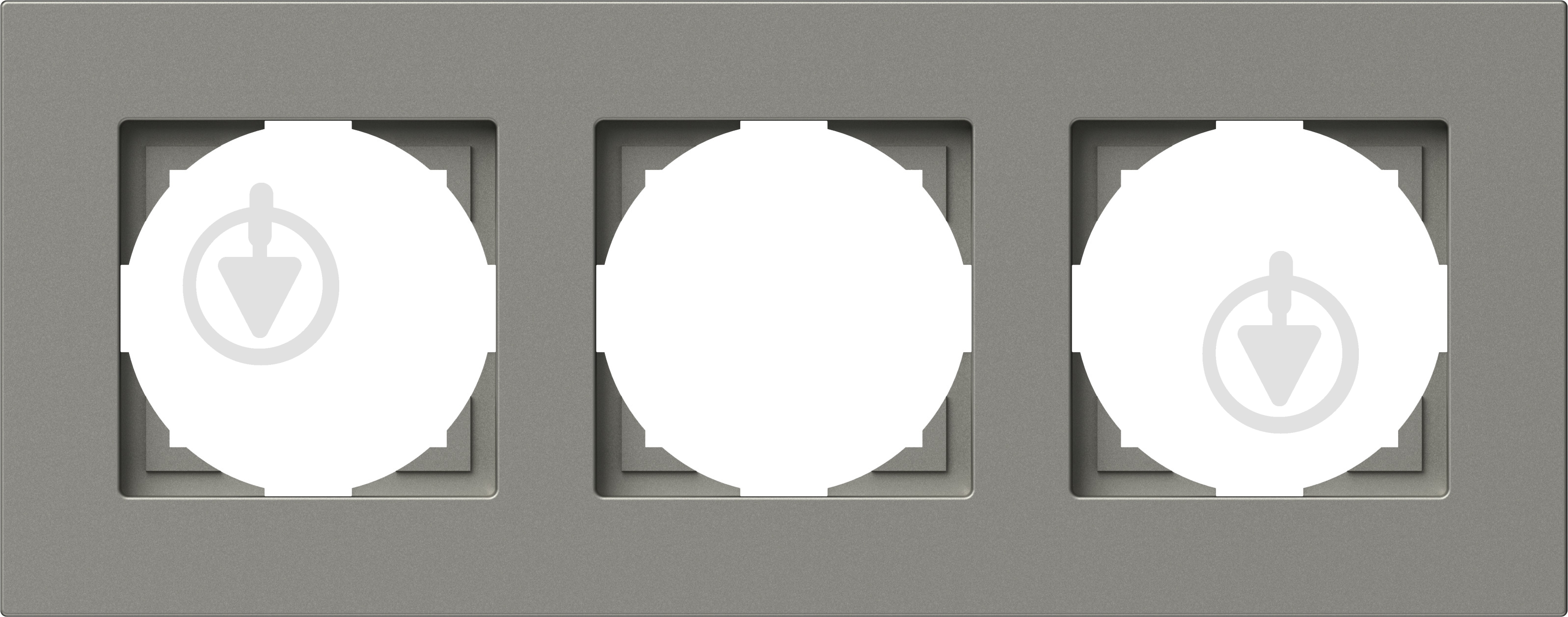 Рамка трехместная TEM Logiq универсальная титан OF30TI-U - фото 1 Рамка трехместная TEM Logiq универсальная титан OF30TI-U - фото 1