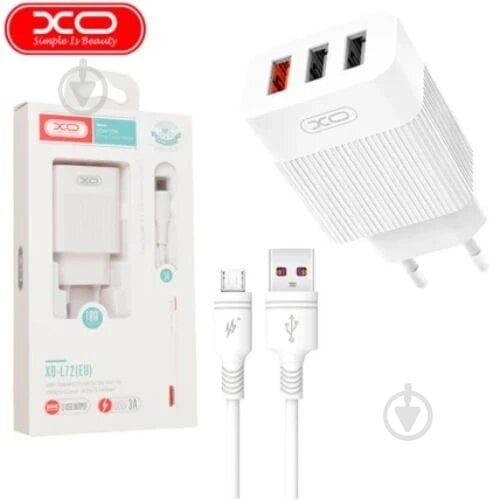 Зарядное устройство Xo L72+MicroUSB - фото 2 Зарядное устройство Xo L72+MicroUSB - фото 2