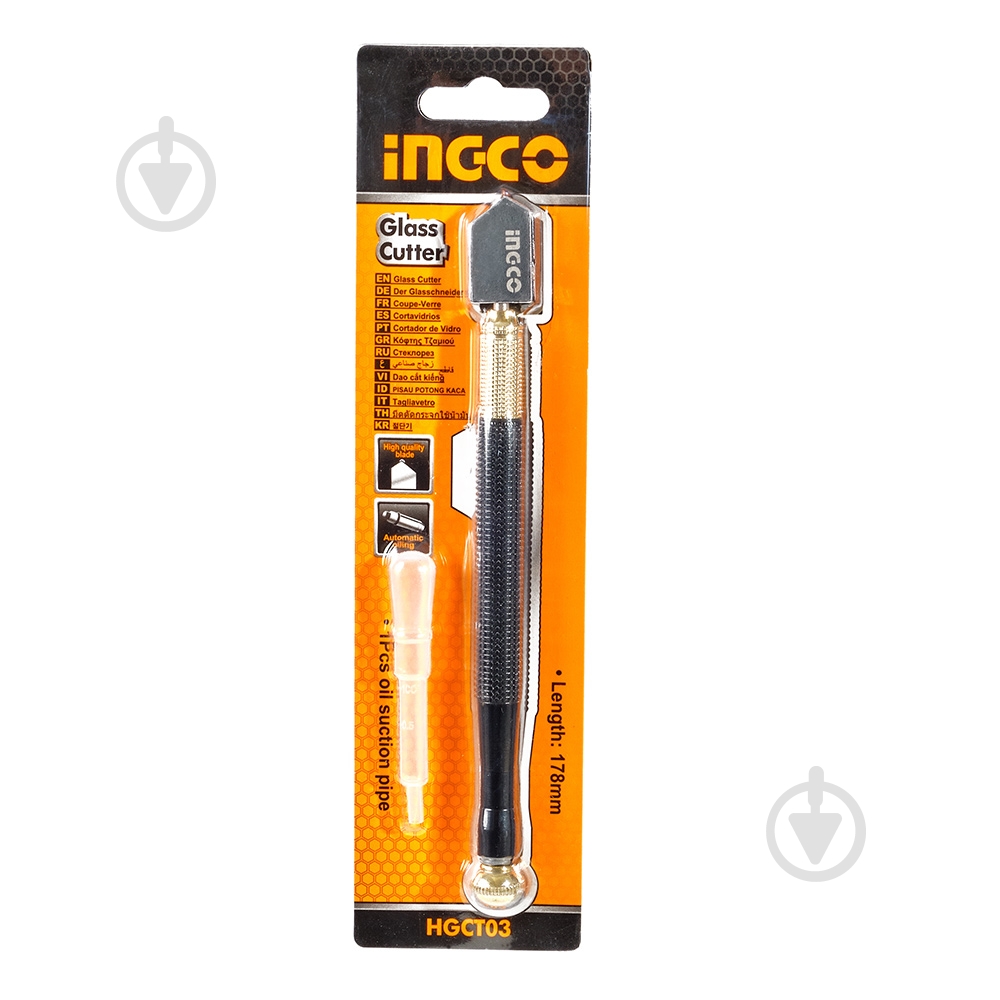 Стеклорез масляный Profi 180 мм INGCO - фото 1