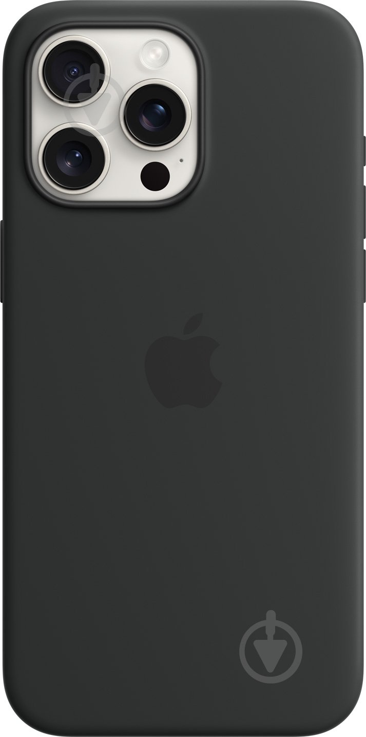 Чохол Apple Silicone Case with MagSafe для Apple iPhone 15 Pro Max black (MT1M3ZM/A) - фото 1
