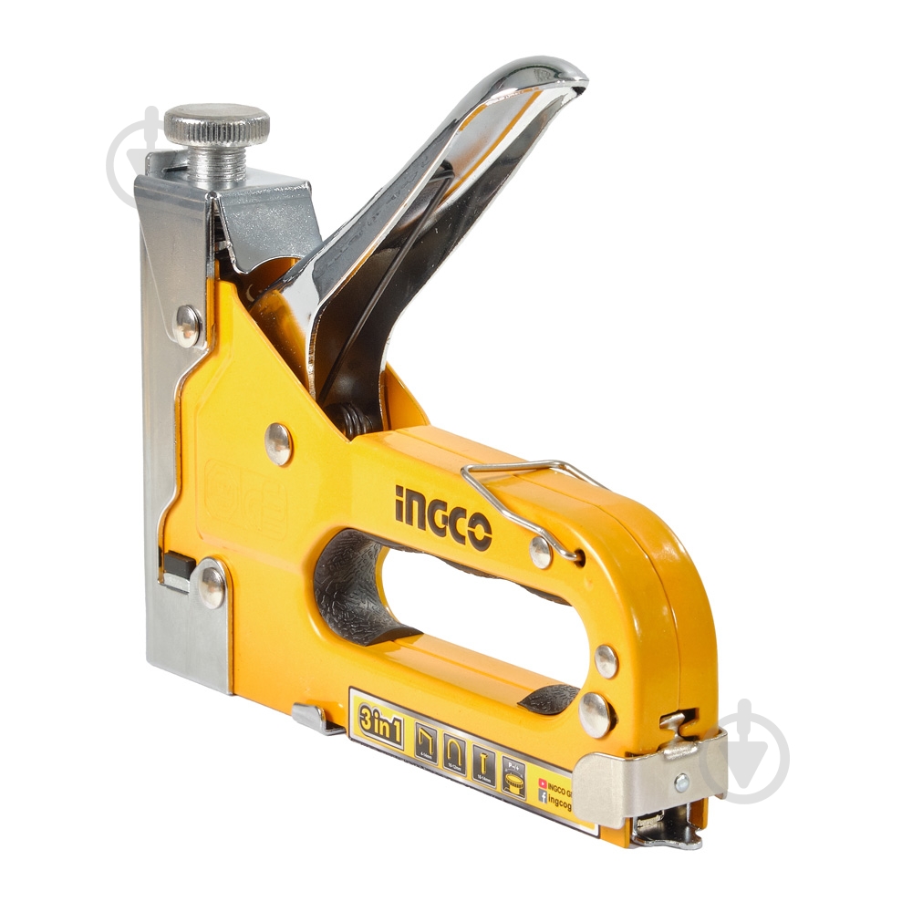 Степлер INGCO HSG1405 металлический 3-в-1 - фото 1