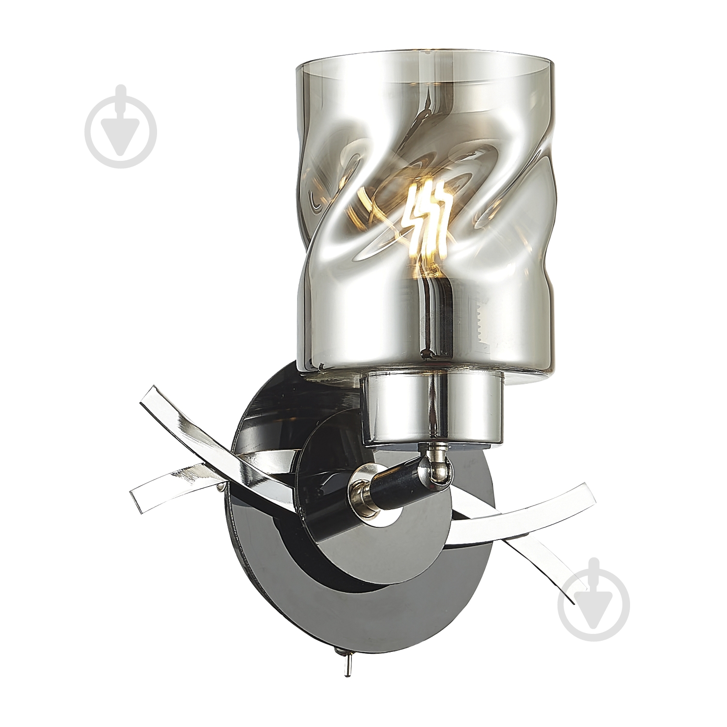 ВІТРИНА! Бра Victoria Lighting 1x60 Вт E27 хром/чорний Mike/AP1 - фото 1