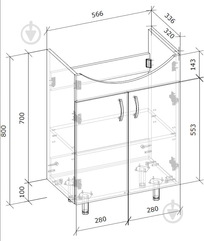 Тумба напольная Грейд Артик 60 бетон под умывальник Cersania 60 - фото 3 Тумба напольная Грейд Артик 60 бетон под умывальник Cersania 60 - фото 3