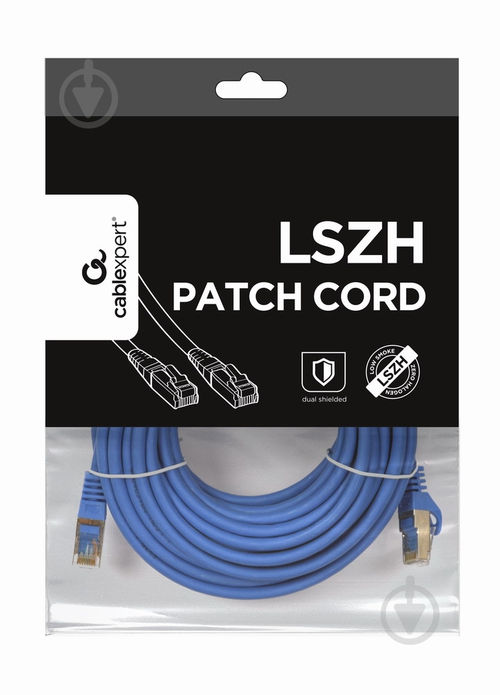 Патч-корд Cablexpert PP6A-LSZHCU-B-15M S/FTP литий 50u" 15 м синий - фото 3