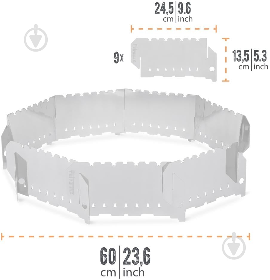 Ветрозащита для мангала Petromax Plug-in Windbreak for Fireplaces - фото 9