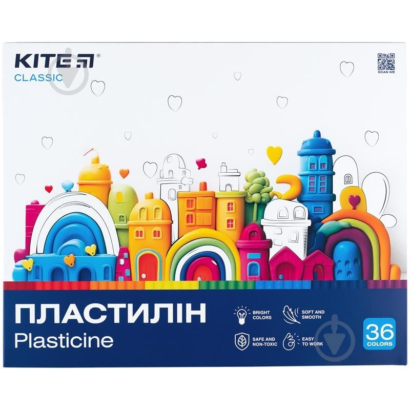 Пластилин Classic 36 цветов 720 г KITE - фото 1 Пластилин Classic 36 цветов 720 г KITE - фото 1