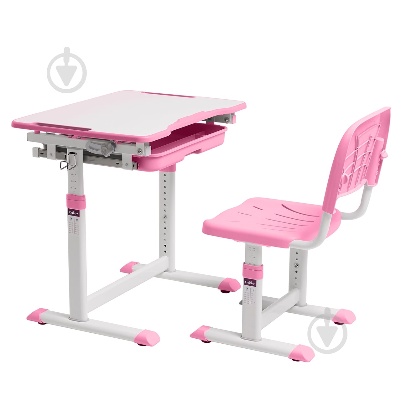 Комплект парта и стул-трансформер Cubby Sorpresa Pink - фото 1