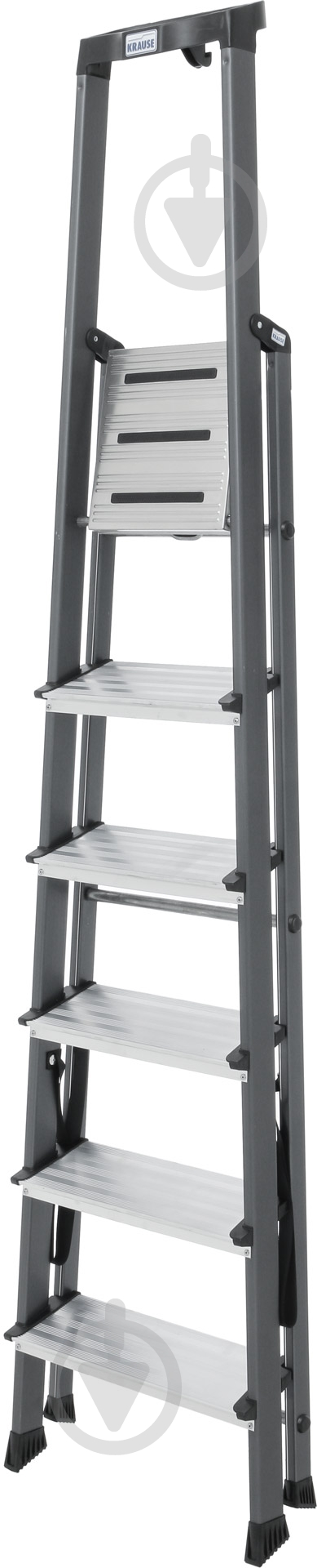 Лестница-стремянка Krause Securo 6 анодированная (126443) c органайзером - фото 4