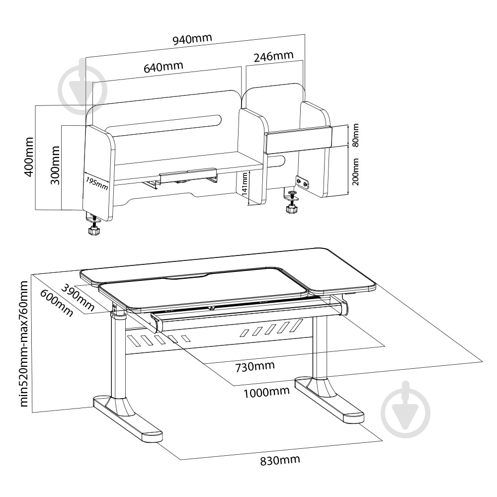 Детская парта Cubby Nerine Grey - фото 15