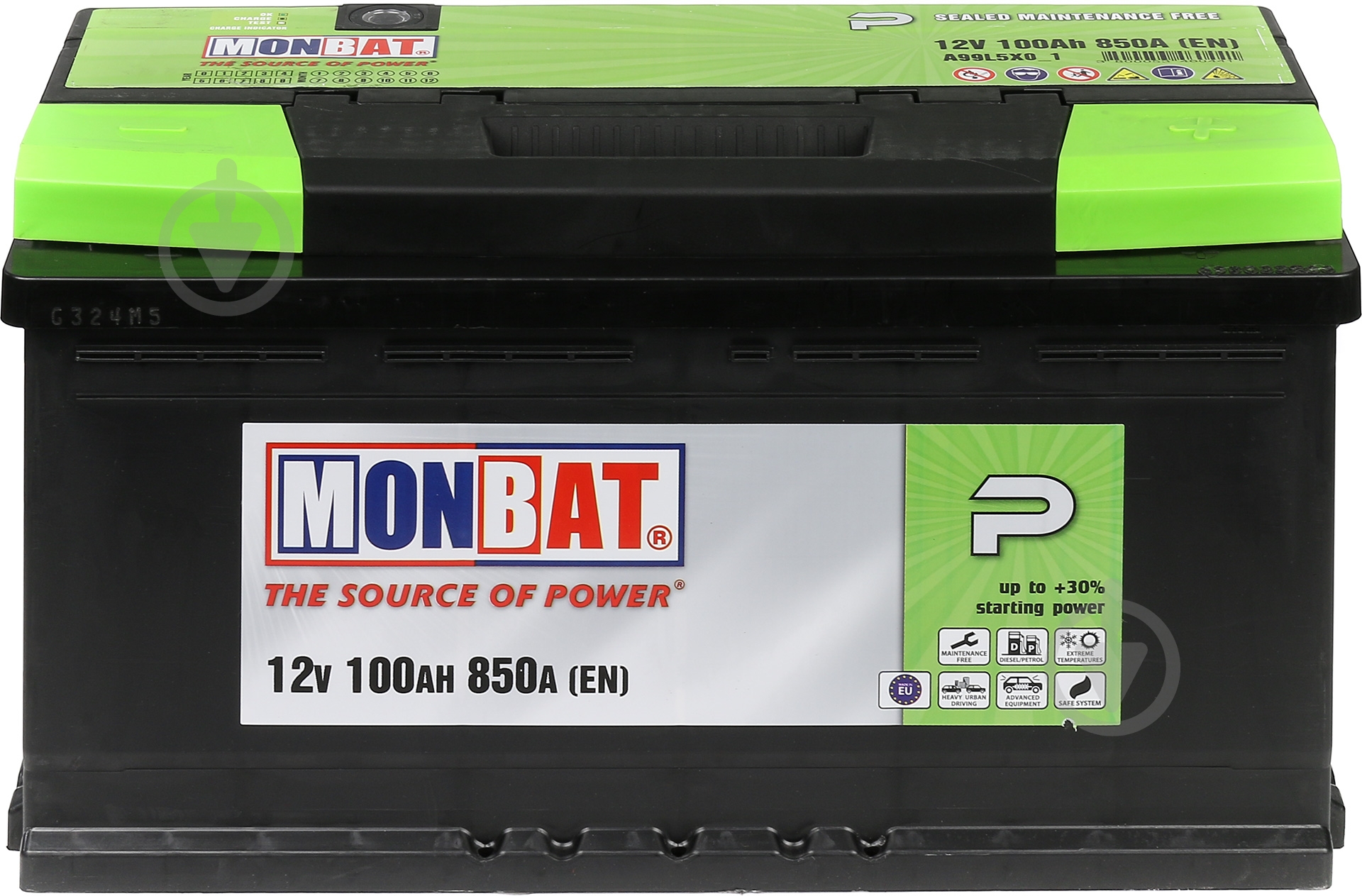 Аккумулятор автомобильный Monbat P 100Ah 850A 12V «+» справа - фото 2 Аккумулятор автомобильный Monbat P 100Ah 850A 12V «+» справа - фото 2