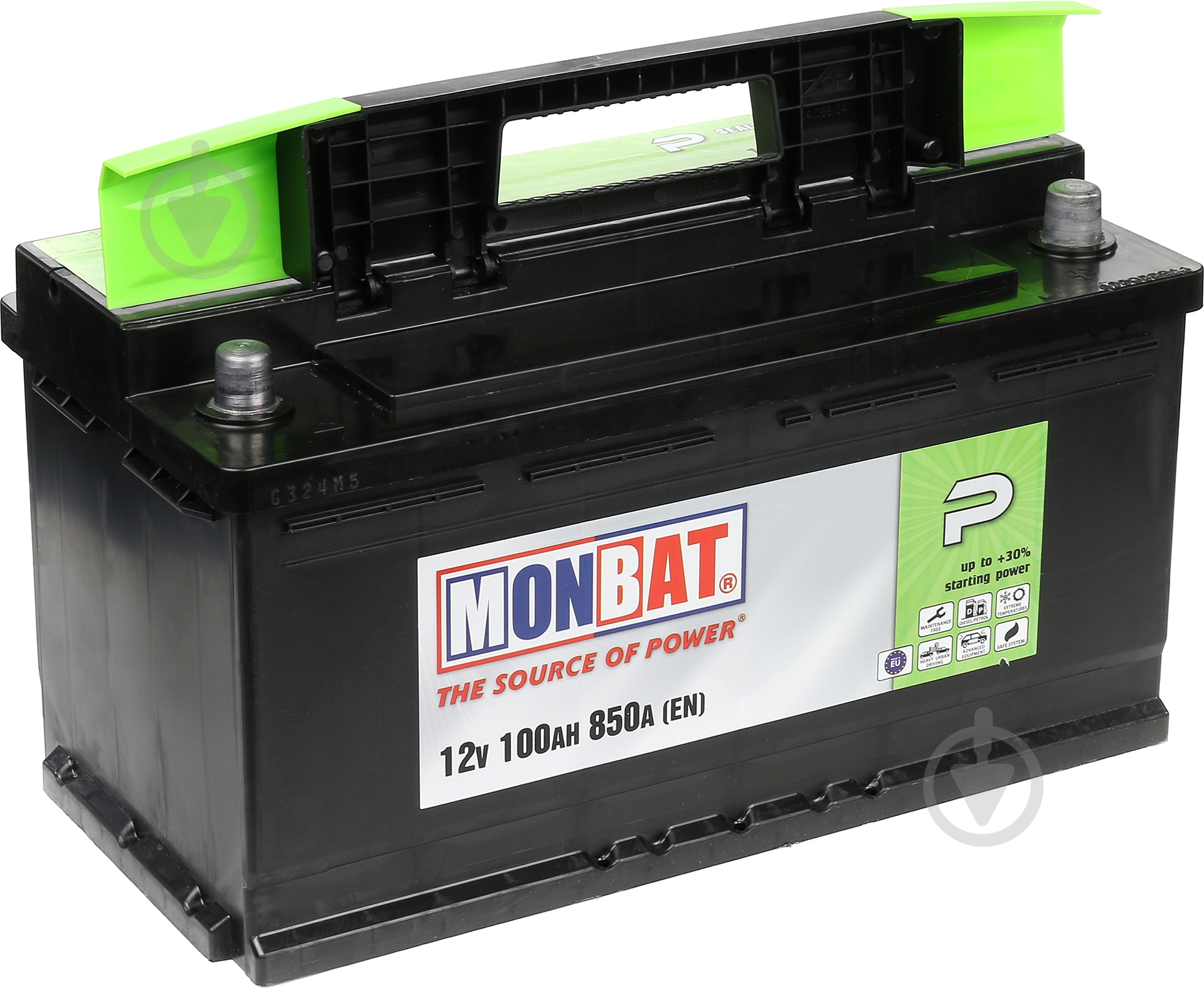Аккумулятор автомобильный Monbat P 100Ah 850A 12V «+» справа - фото 1 Аккумулятор автомобильный Monbat P 100Ah 850A 12V «+» справа - фото 1