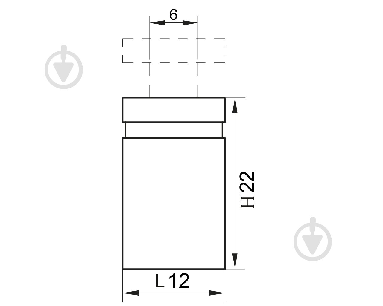 Тримач для скла дистанційний KR STK 1B 12х20 мм хром 2 шт DC - фото 3