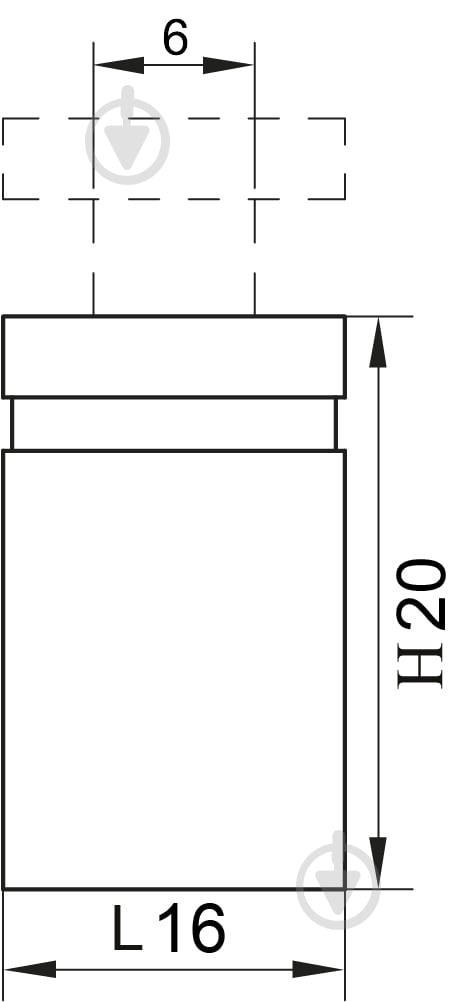Держатель для стекла дистанционный KR STK 1B 16х20 мм хром 2 шт DC - фото 2