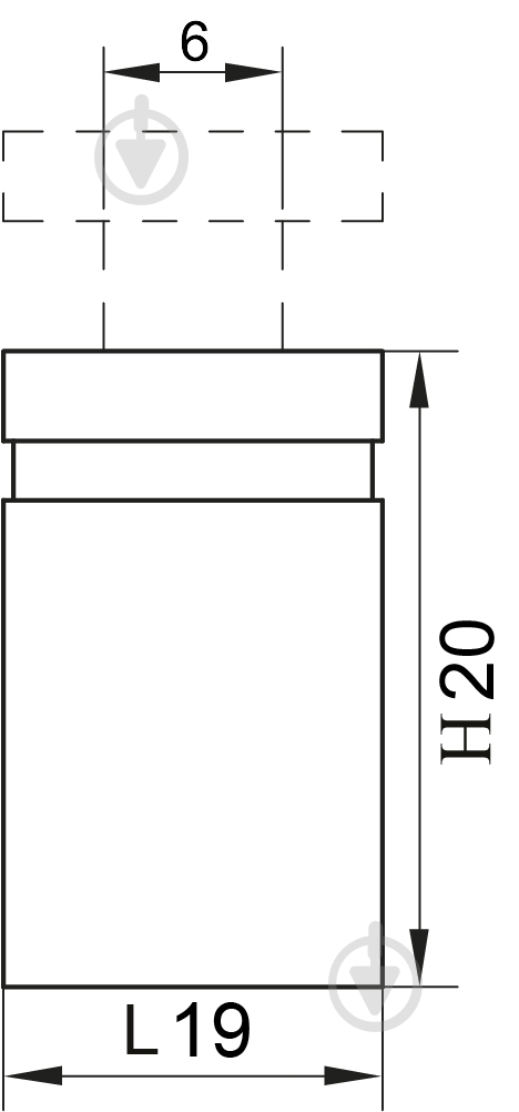 Держатель для стекла дистанционный KR STK 1B 19х20 мм хром 2 шт DC - фото 3