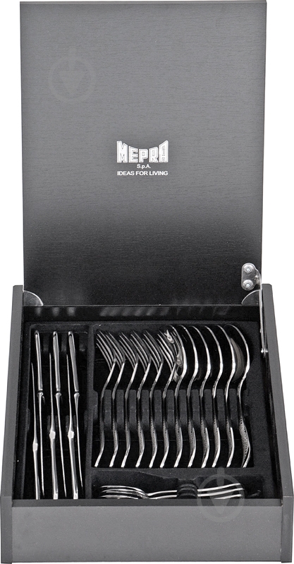 Набор столовых приборов Mepra CACCIA на 6 персон 24 предмета в деревянной упаковке - фото 2 Набор столовых приборов Mepra CACCIA на 6 персон 24 предмета в деревянной упаковке - фото 2