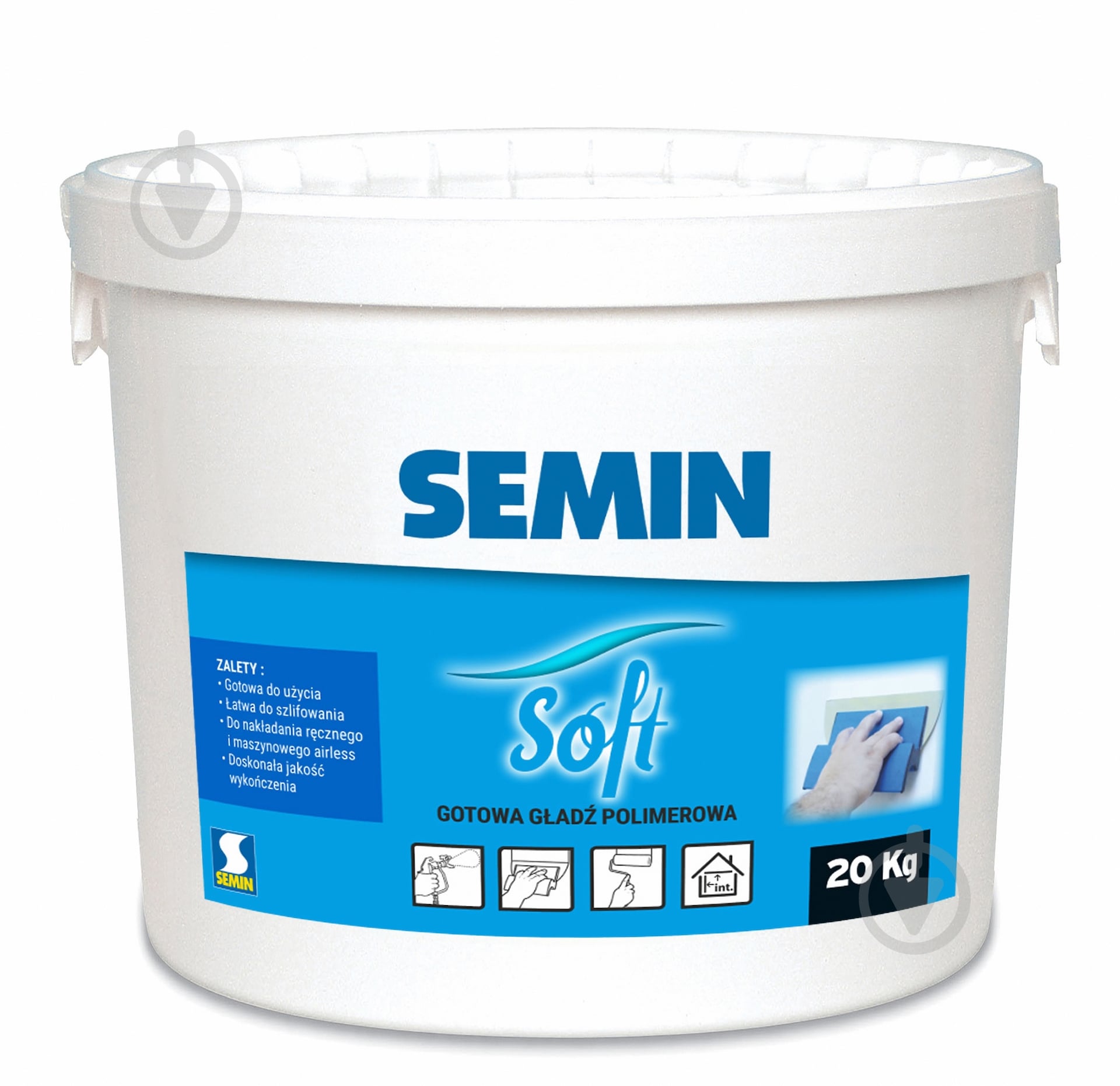 Шпаклівка SEMIN фінішна акрилова Soft 20кг - фото 1