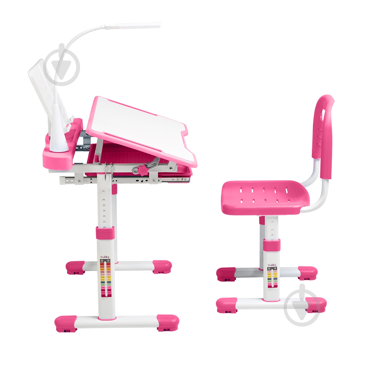 Комплект парта и стул-трансформеры Cubby Vanda Pink - фото 5