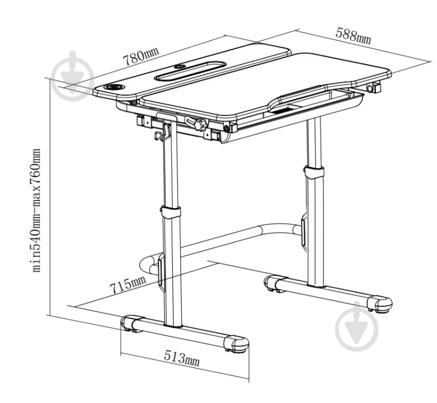 Парта-трансформер Cubby Fressia Blue - фото 7 Парта-трансформер Cubby Fressia Blue - фото 7