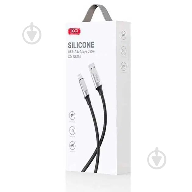 Кабель Xo USB A - Micro B NB251 1 м black - фото 2