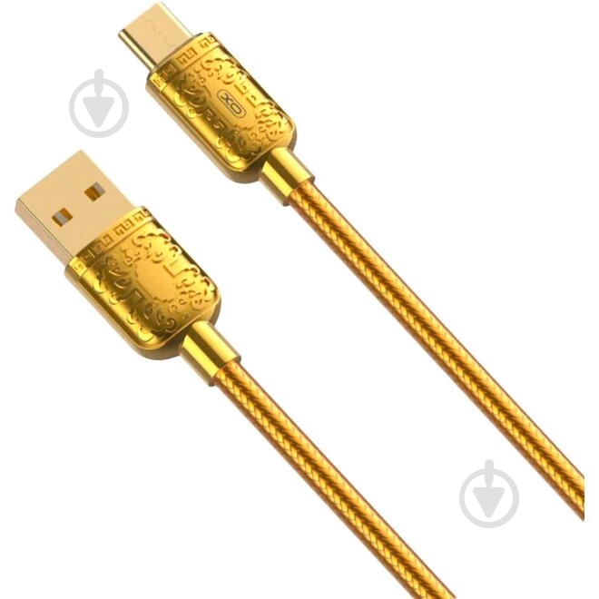 Кабель Xo USB A - USB C NB216 2.4A 1 м золотий - фото 1 Кабель Xo USB A - USB C NB216 2.4A 1 м золотий - фото 1