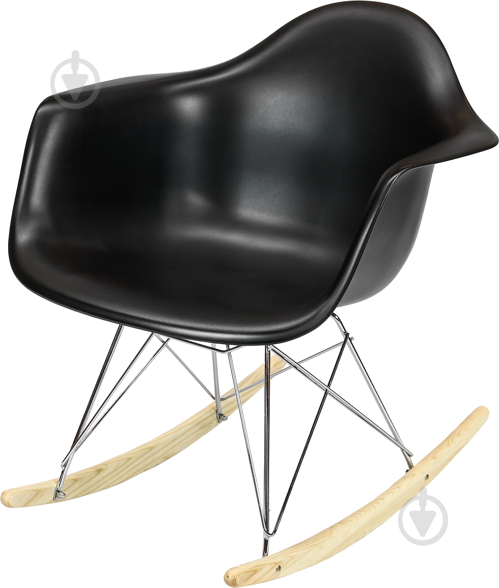 Кресло-качалка HF АС-018R черный дерево светлоехром/черный - фото 4 Кресло-качалка HF АС-018R черный дерево светлоехром/черный - фото 4