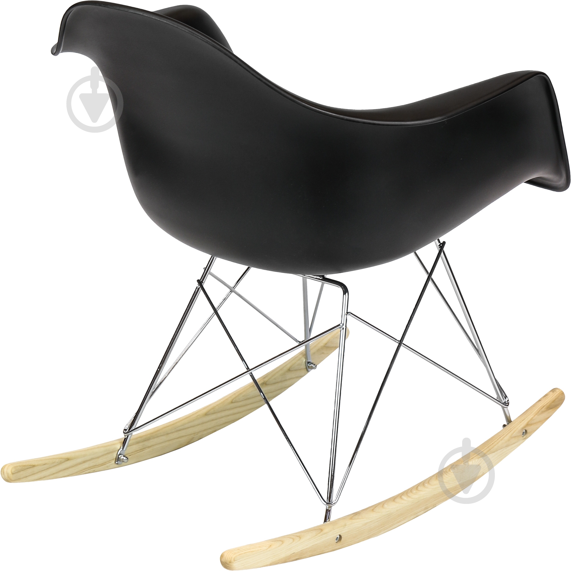 Кресло-качалка HF АС-018R черный дерево светлоехром/черный - фото 3 Кресло-качалка HF АС-018R черный дерево светлоехром/черный - фото 3