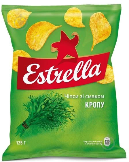 Чипси ESTRELLA зі смаком кропу 125 г - фото 1