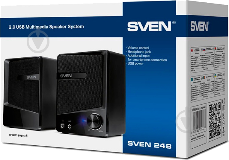 Акустика Sven 248 2.0 black - фото 4