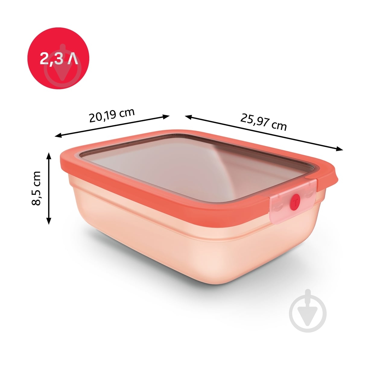 Контейнер із кришкою Tefal oneClick 2.3 л N1211410 - фото 2 Контейнер із кришкою Tefal oneClick 2.3 л N1211410 - фото 2