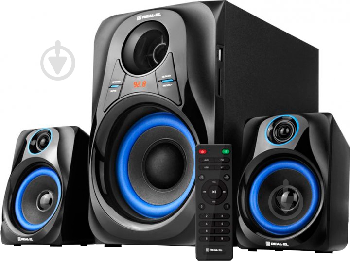 Акустична система Real-el M-380 2.1 black (EL121300008) - фото 1