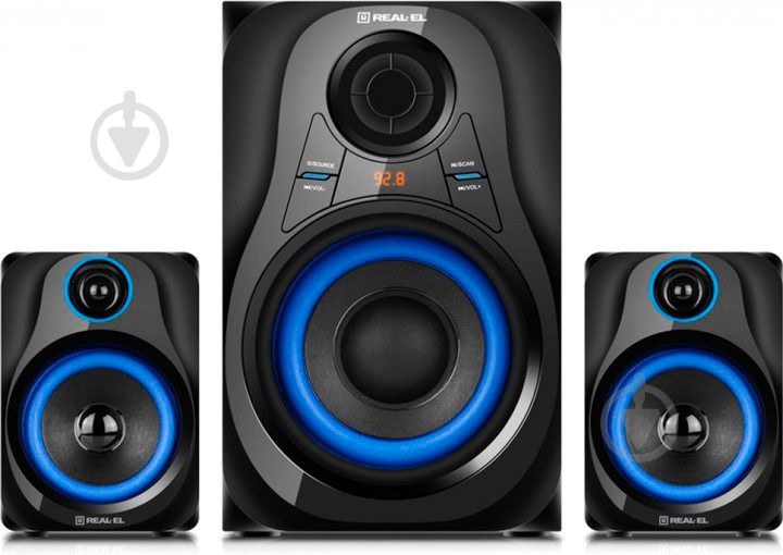 Акустична система Real-el M-380 2.1 black (EL121300008) - фото 3