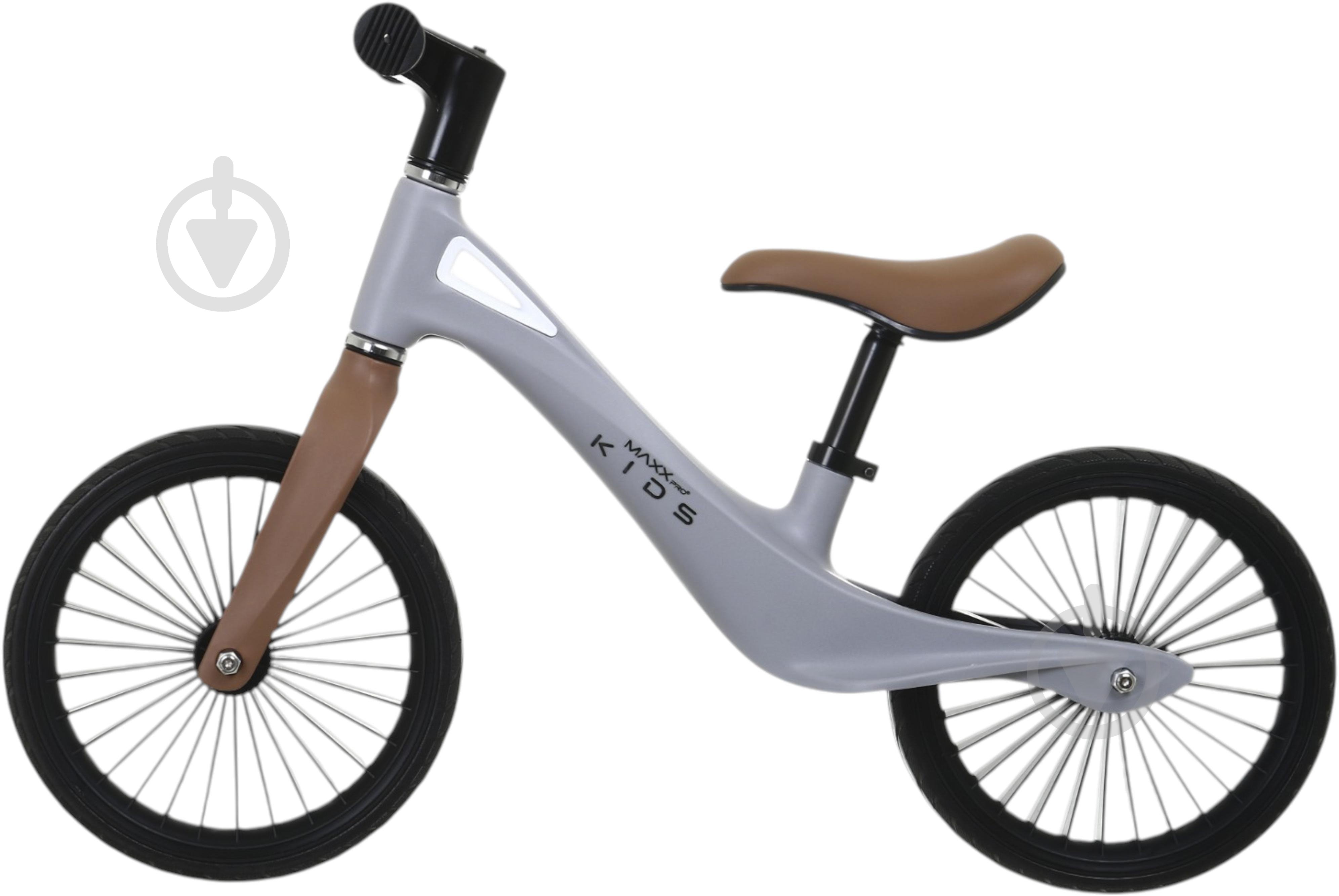 Беговел MaxxPro kids 12` серый - фото 1