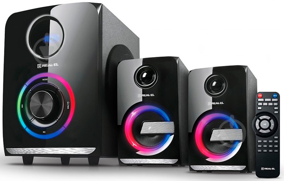 Акустична система Real-el M-580 2.1 black - фото 2 Акустична система Real-el M-580 2.1 black - фото 2
