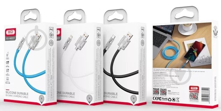 Кабель Xo USB A - USB C NB227 1,2 м black - фото 2 Кабель Xo USB A - USB C NB227 1,2 м black - фото 2