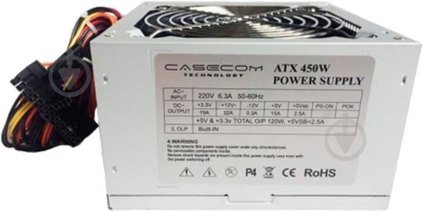 Блок питания CaseCom 12Fan Bulk CM 450 ATX 450 Вт - фото 1 Блок питания CaseCom 12Fan Bulk CM 450 ATX 450 Вт - фото 1