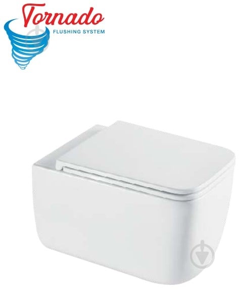 Унітаз підвісний Koller Pool KVADRO START унітаз підвісний з сидінням Soft-close змив Tornado - фото 2