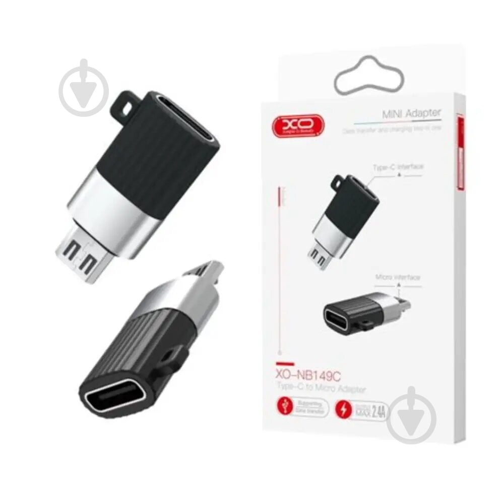 Адаптер Xo USB C - Micro B NB149-C 1 м black - фото 2 Адаптер Xo USB C - Micro B NB149-C 1 м black - фото 2
