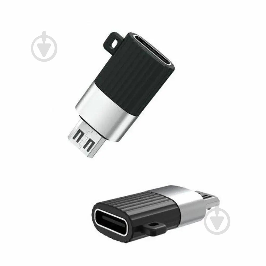 Адаптер Xo USB C - Micro B NB149-C 1 м black - фото 1 Адаптер Xo USB C - Micro B NB149-C 1 м black - фото 1