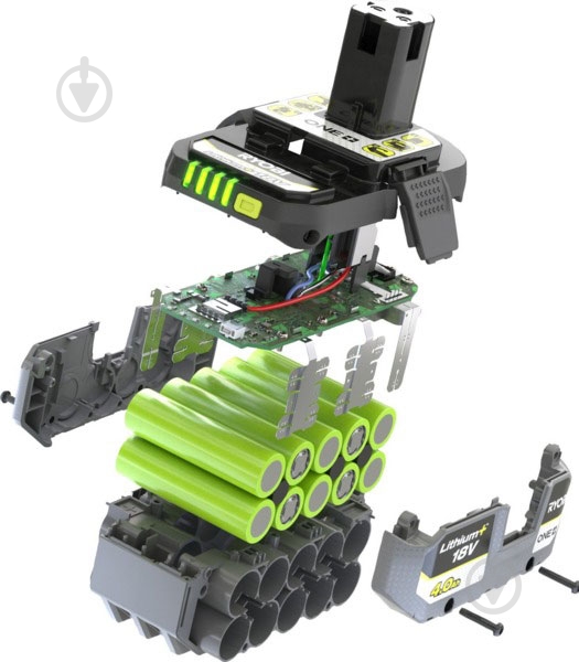 Акумулятор RYOBI 18,0V 4Ah ONE+ RB1840X 5133005053UNP - фото 4