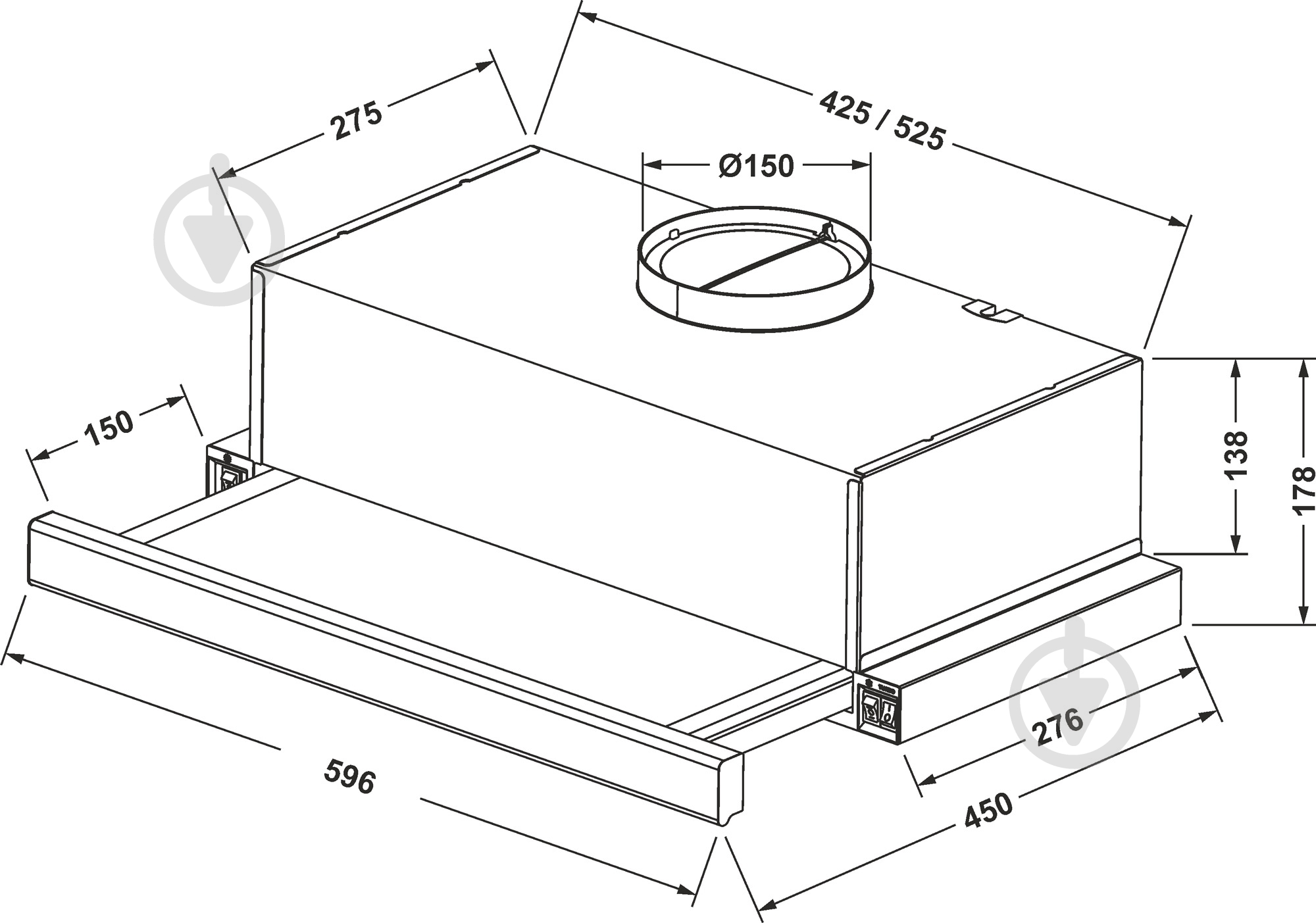 Вытяжка Eleyus Storm 700 LED 60 BG - фото 15