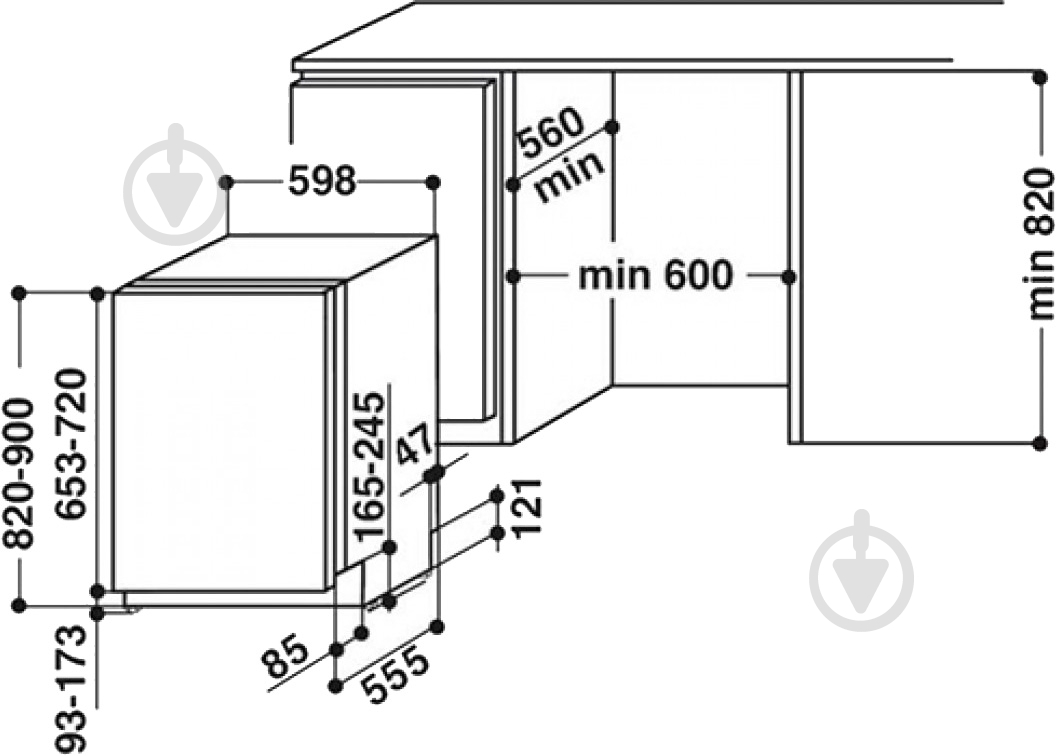 Вбудовувана посудомийна машина Whirlpool WIO 3C2365 E - фото 2