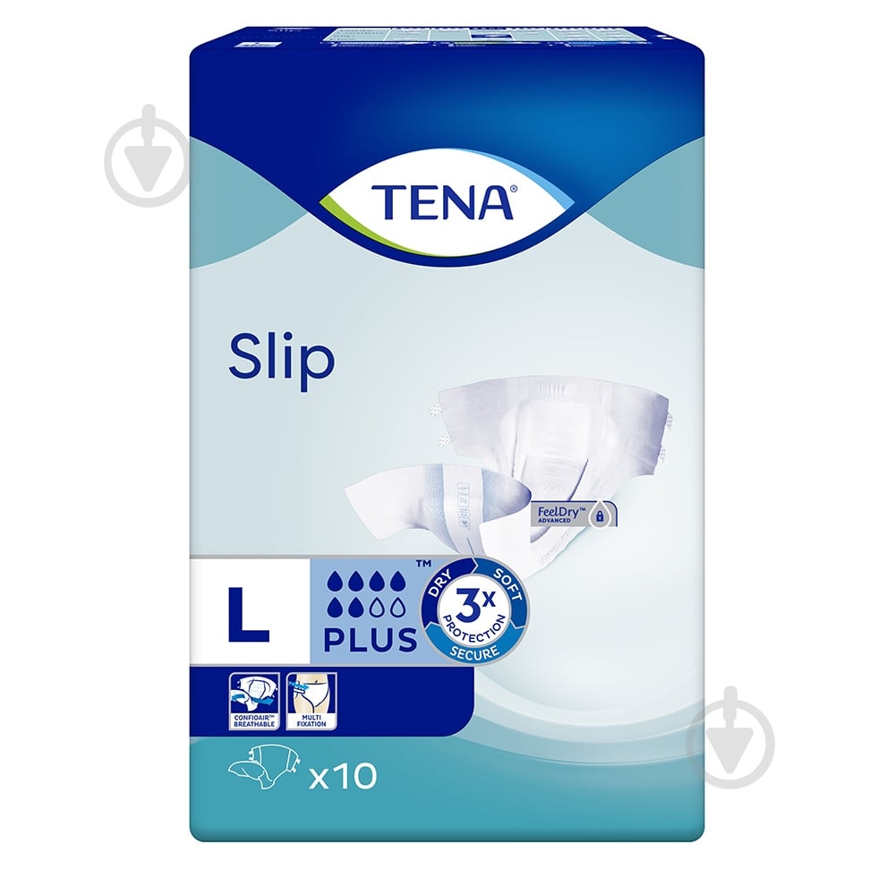Подгузники для взрослых Tena Slip Plus Large 100-150 см 10 шт. - фото 2 Подгузники для взрослых Tena Slip Plus Large 100-150 см 10 шт. - фото 2