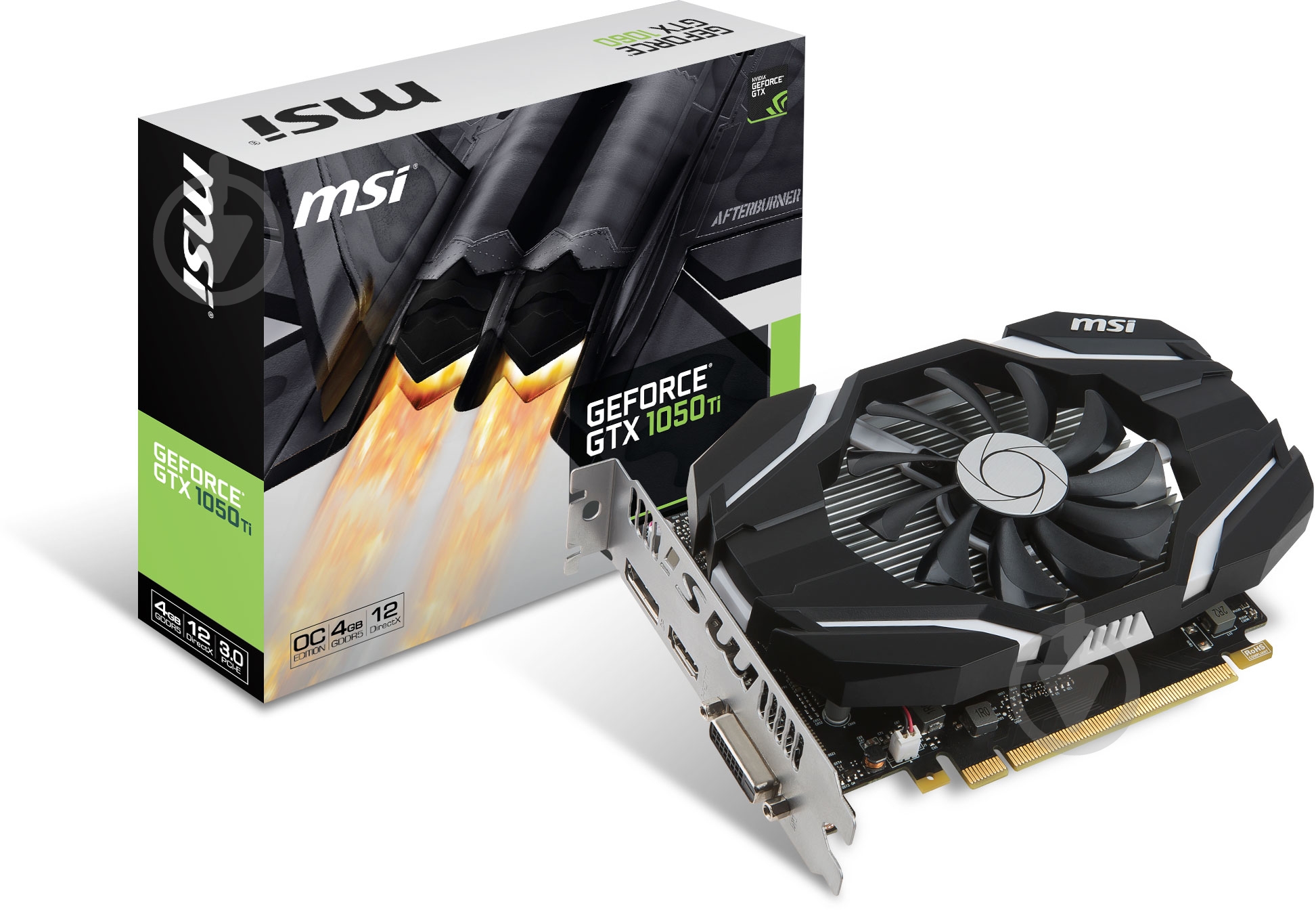 ᐉ Видеокарта MSI GeForce GTX 1050 Ti OC 4GB GDDR5 128bit